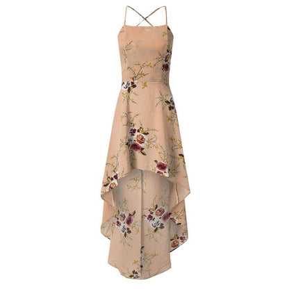 Haut-Bas motif floral robe pour femmes Chic und Stil