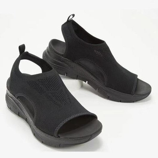 Sandales ouvertes à orteils respirantes en tricot pour femmes Chic und Stil