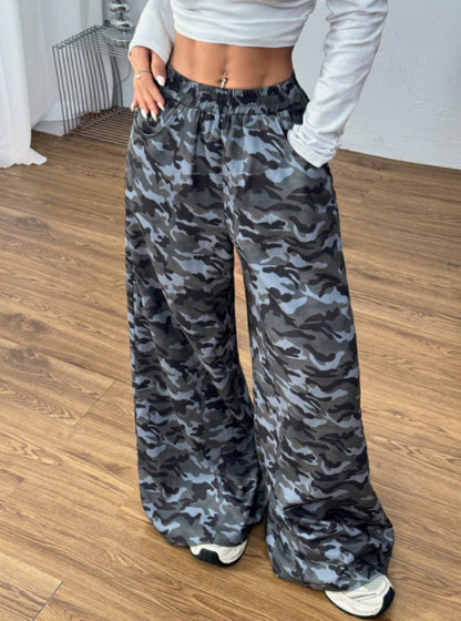 Pantalon camouflage ample pour femmes en matériau respirant Chic und Stil