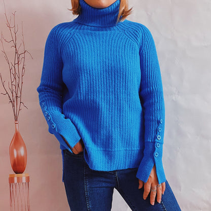 Pull à col roulé côtelé pour femmes avec une coupe élégante Chic und Stil