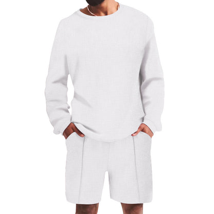 Men's casual leisure set with structured top and comfortable shorts Chic and style
