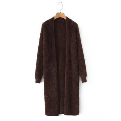 Dames pull en tricot confortable avec design frontal ouvert et manches longues Chic und Stil