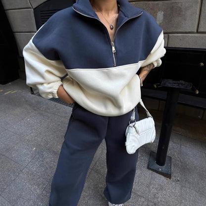 Ladies Casual Fit Sweatshirt and Comfortable Chic Sport Pants Set