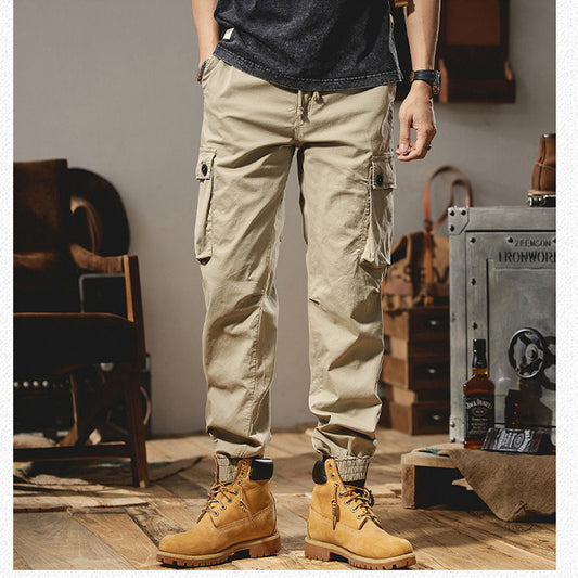 Men's cargo pants with elastic waistband and multiple practical pockets Chic and Style