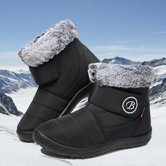 Bottes d'hiver isolées pour femmes avec fermeture velcro pratique et doublure en polaire chaude Chic und Stil