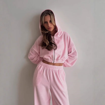 Combinaison en fleece pour femmes avec fermeture éclair et taille élastique Chic und Stil