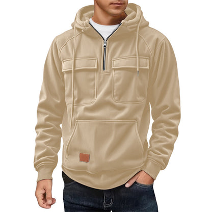 Pull en polaire pour hommes avec col zippé et poches pratiques Chic und Stil