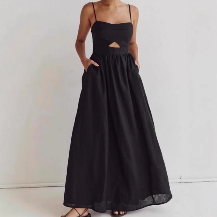 Robe maxi pour femmes avec une coupe raffinée et un design de poches pratique Chic und Stil