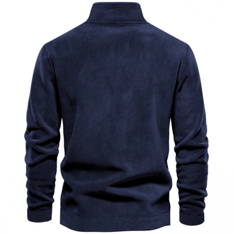 Pull en polaire pour hommes avec col montant Chic und Stil