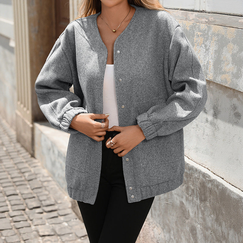 Oversized wool blend jacket for women Chic and Style