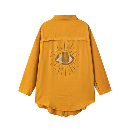 Chemise à boutons graphique pour femmes grande taille Chic und Stil