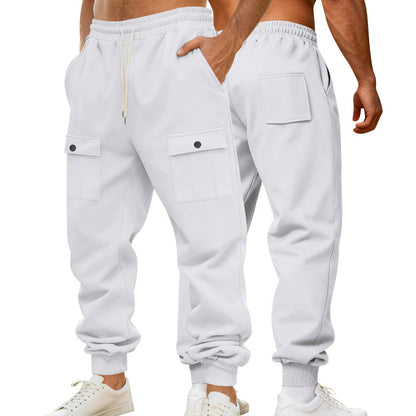 Men's Cargo Jogging Pants with Elastic Waistband and Functional Pockets Chic and Style