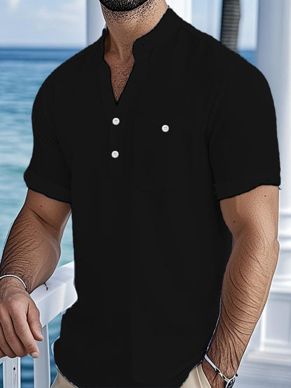 Chemise à manches courtes décontractée pour hommes avec fermeture à boutons Chic und Stil
