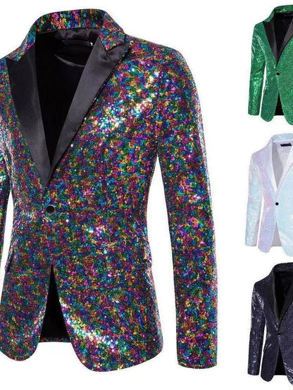 Blazer élégant en sequins pour hommes avec des accents décoratifs raffinés Chic und Stil