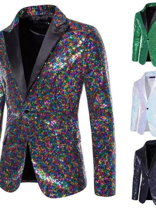 Blazer élégant en sequins pour hommes avec des accents décoratifs raffinés Chic und Stil