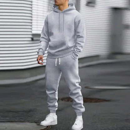 Men's Hooded Sports Tracksuit with Practical Pockets Chic and Style