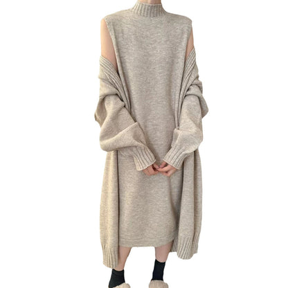 Robe en tricot à capuche décontractée pour femmes Chic und Stil