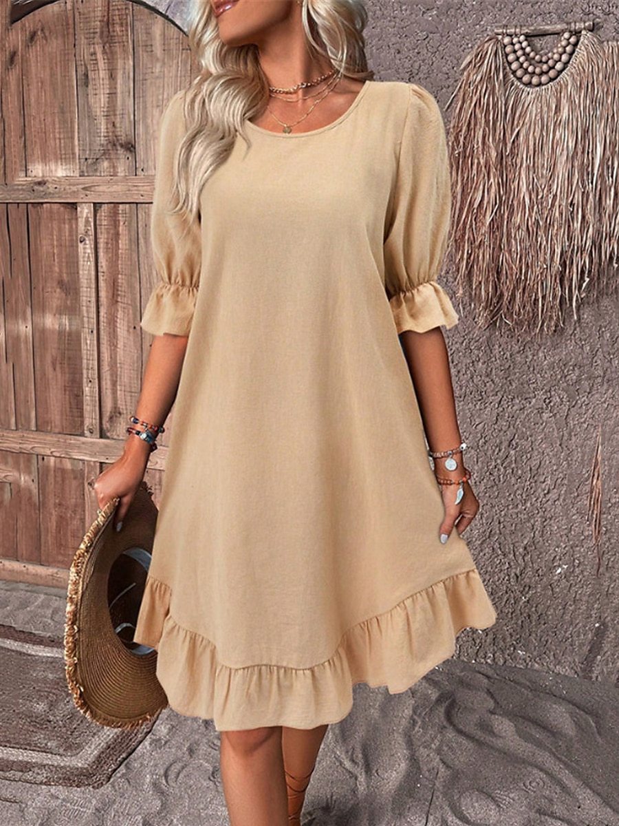 Robe ample à volants pour femme Chic und Stil