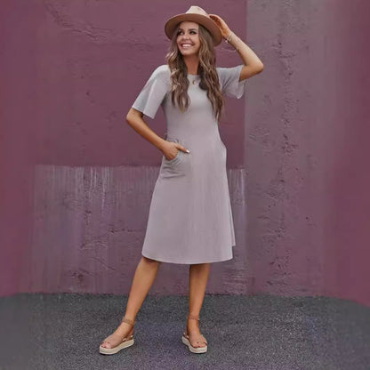 Robe midi femme avec poches Chic und Stil