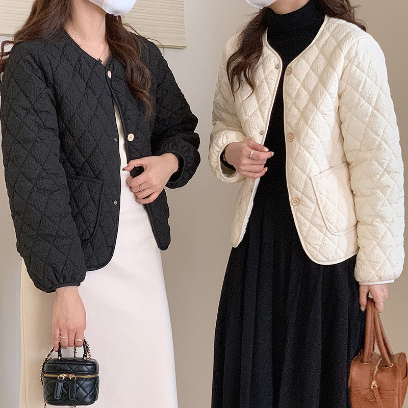 Dames doudoune avec fermeture à boutons pratique et poches latérales Chic und Stil