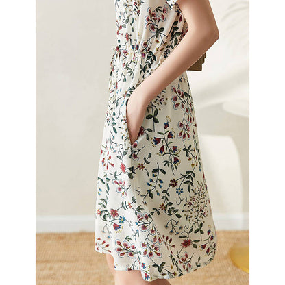Robe portefeuille imprimée florale pour femme Chic und Stil