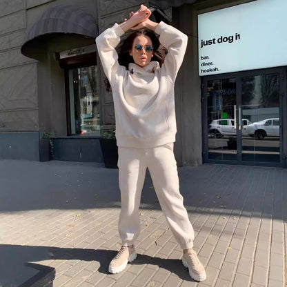 Dames Ensemble de hoodie et de jogging sportif au design décontracté avec capuche Chic und Stil