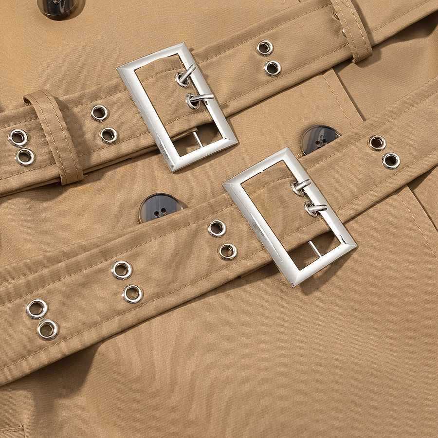 Dames élégant trench-coat avec ceinture ajustable et détails de boutons Chic und Stil