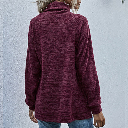 Pull femme décontracté avec col montant et poches pratiques Chic und Stil