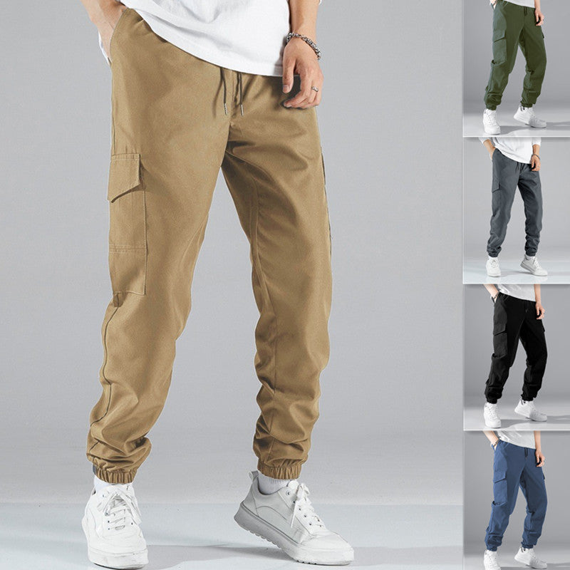 Men's cargo pants with elastic waistband and practical side pockets Chic and Style