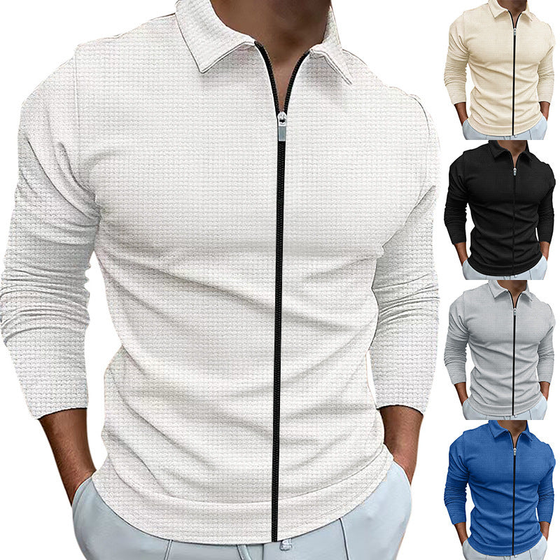 Functional pullover for men with zip and structured design Chic and Style