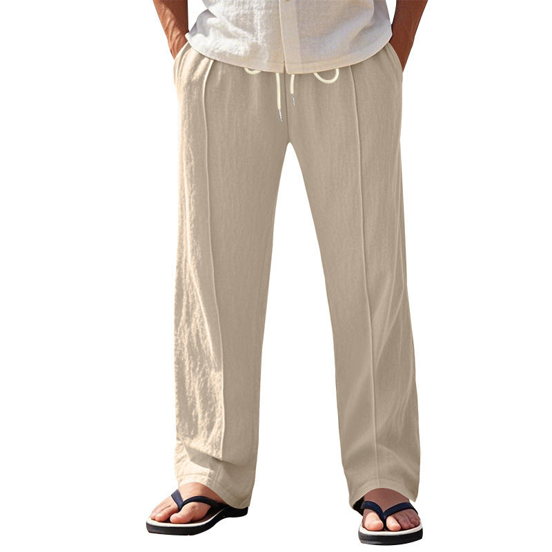 Men's airy beach pants with elastic waistband and practical side pockets Chic and style