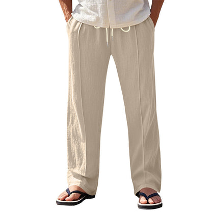 Men's airy beach pants with elastic waistband and practical side pockets Chic and style