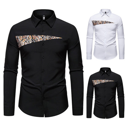 Chemise à manches longues tendance pour hommes avec détails en motif Paisley Chic und Stil