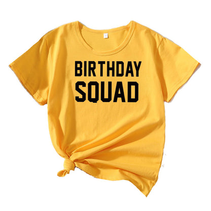 Dames Graphique Anniversaire Squad T-Shirt Chic und Stil