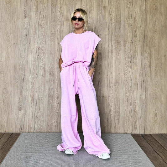 Ensemble de robe oversized sportive pour femmes avec tirage à la taille et poches latérales Chic und Stil