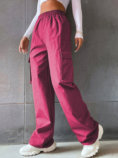 Pantalon cargo pour femmes avec taille élastique et poches latérales pratiques Chic und Stil