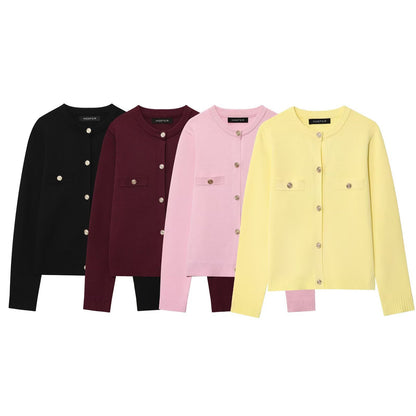 Dame Cardigan avec détails de boutons et poches poitrine Chic und Stil