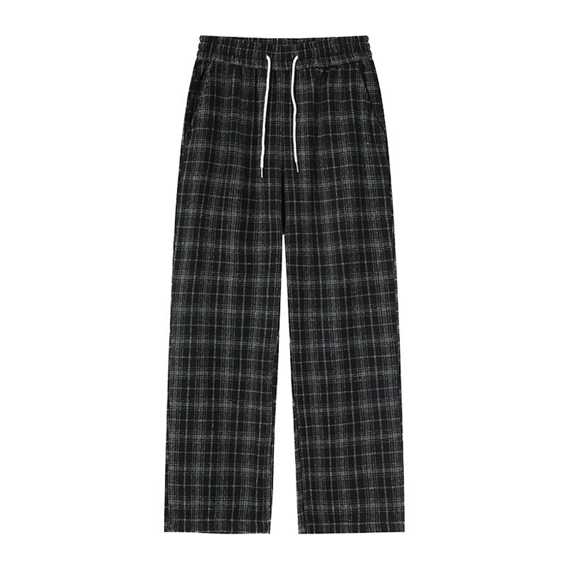 Loose plaid harem pants for women with elastic waistband and side drawstring Chic and Style