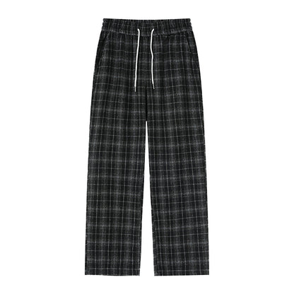 Loose plaid harem pants for women with elastic waistband and side drawstring Chic and Style