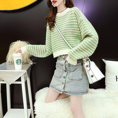Pull en tricot à vagues pour femmes avec coupe oversized Chic und Stil