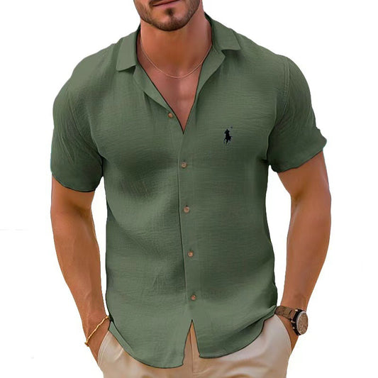Chemise à manches courtes légère pour homme en tissu respirant Chic und Stil
