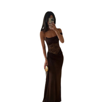 Dames Robe de soirée élégante avec dentelle et coupe cintrée Chic und Stil
