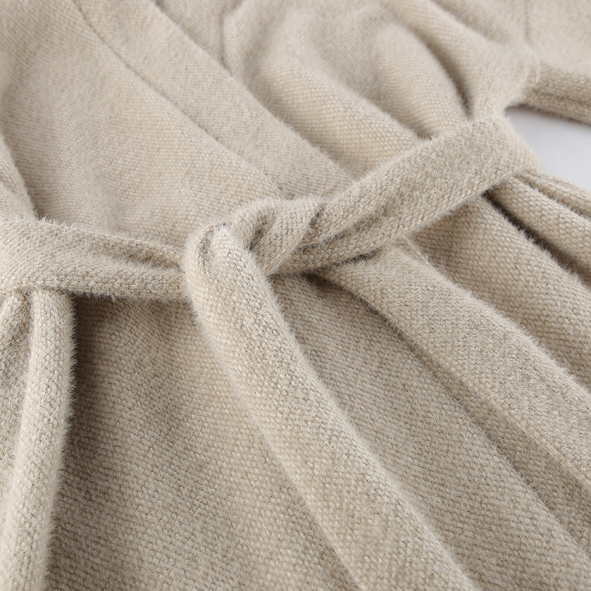 Dames Cardigan douillet avec manches larges et ceinture à nouer Chic und Stil