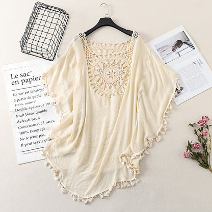 Dames couverture de plage ornée de crochet Chic und Stil