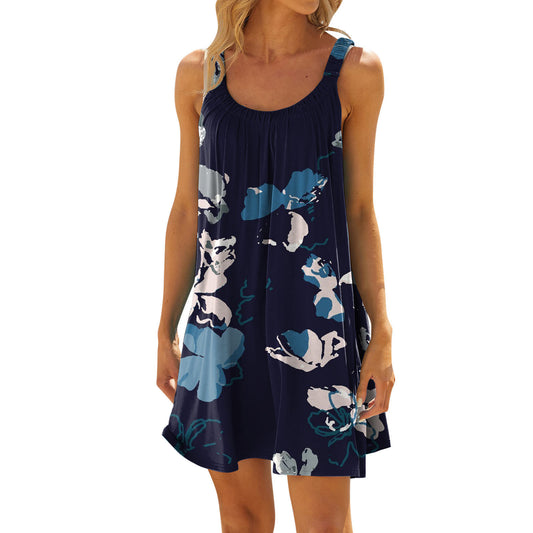 Robe d'été décontractée pour femmes avec impression florale et tissu doux Chic und Stil