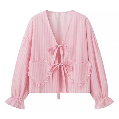 Light palazzo pants for women with fine stripes Chic und Stil