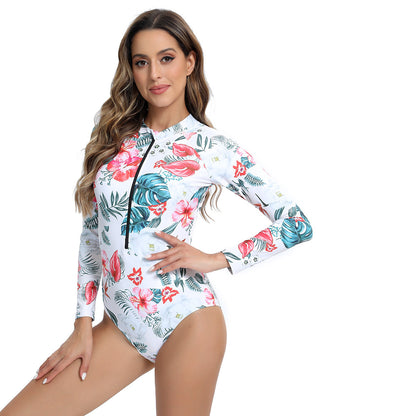 Maillot de bain de protection pour femmes avec fermeture éclair et manches longues Chic und Stil