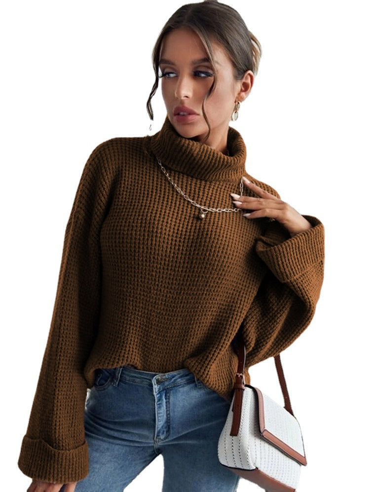 Pull oversized pour femmes avec col haut et design structuré Chic und Stil