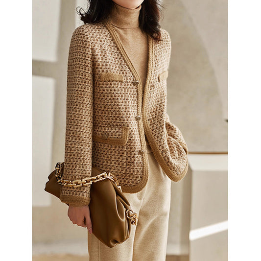 Veste cardigan tricotée texturée pour femmes Chic und Stil