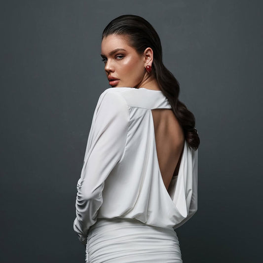 Body pour femmes avec des détails drapés élégants Chic und Stil